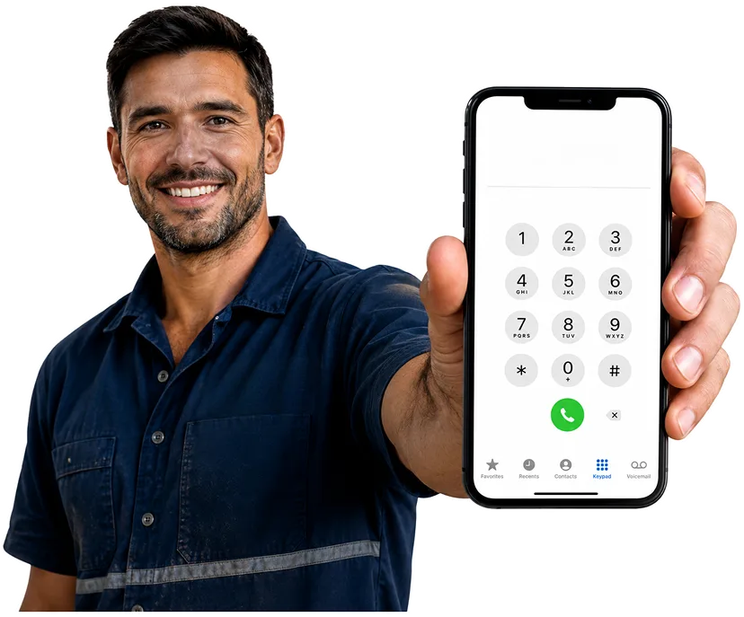 Our plumber taking a booking call for Waverley
