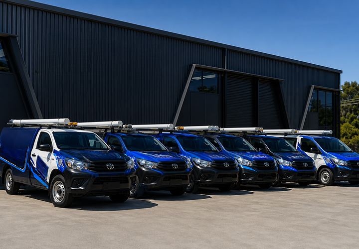Fleet of Waverley Blocked Drains plumbing vans