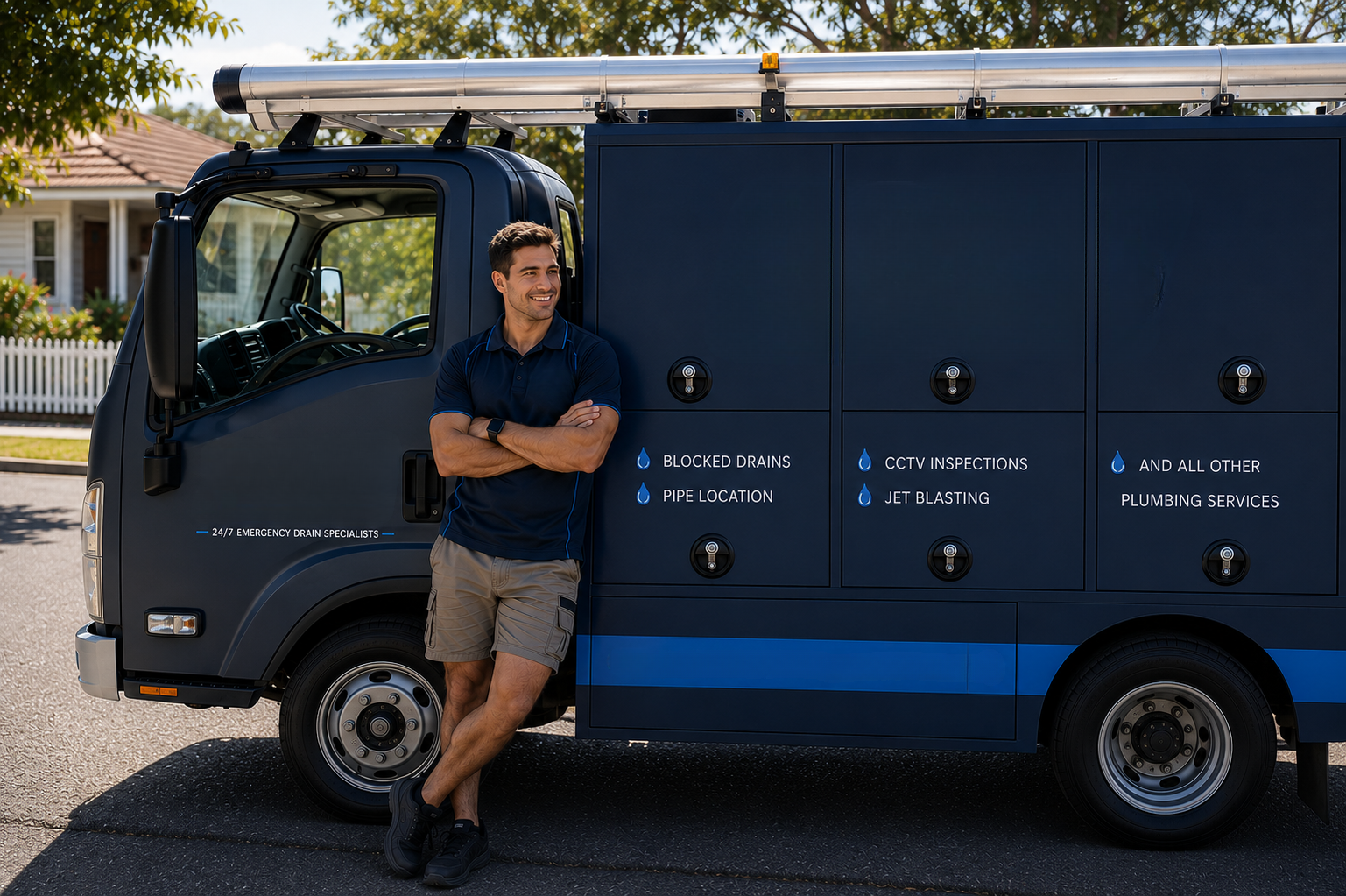 Plumber with Waverley Blocked Drains van